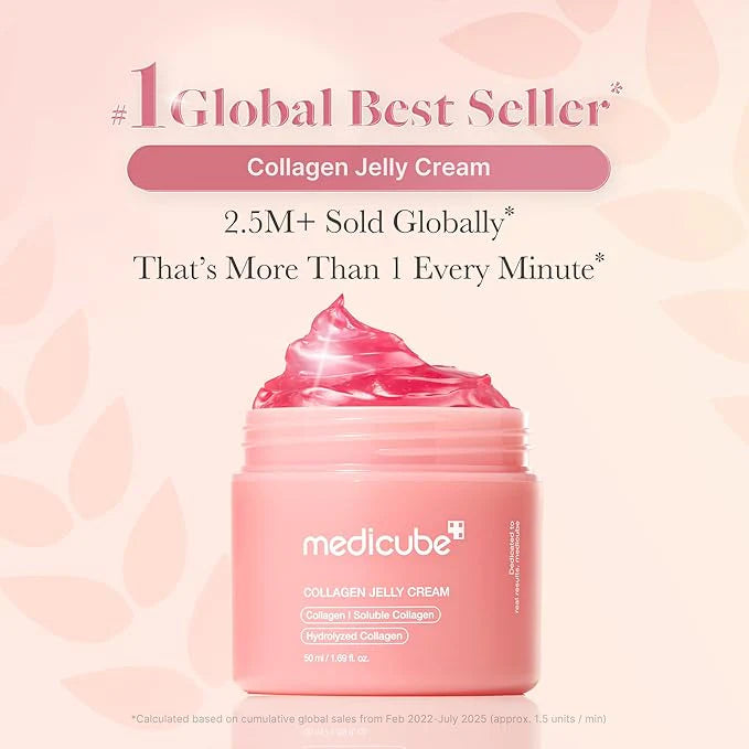 medicube Collagen Jelly Cream- Niacinamide & Freeze-Dried Hydrolyzed Collagen - Boosts skin's barrier hydration and gives 24h Glow & Lifted Look - Korean skincare (1.69 Fl Oz (Pack of 1))